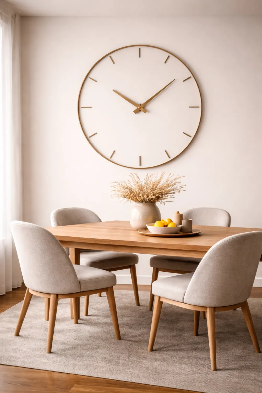 large wall clock dining room decor minimalist modern dining wall simple aesthetic design