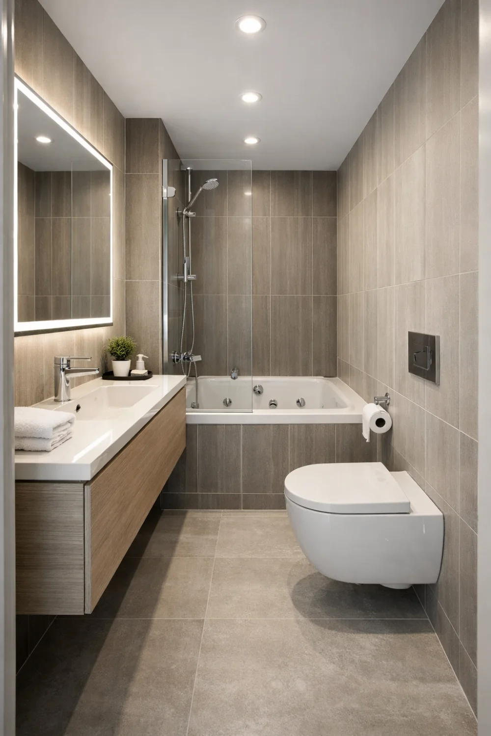 small bathroom jacuzzi tub combo modern design floating vanity