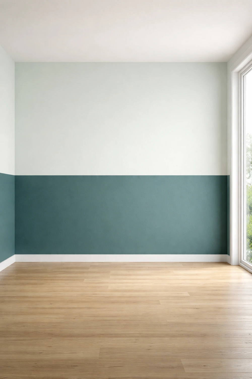deep teal and gray two tone wall paint idea modern bold interior color combination stylish wall paint inspiration