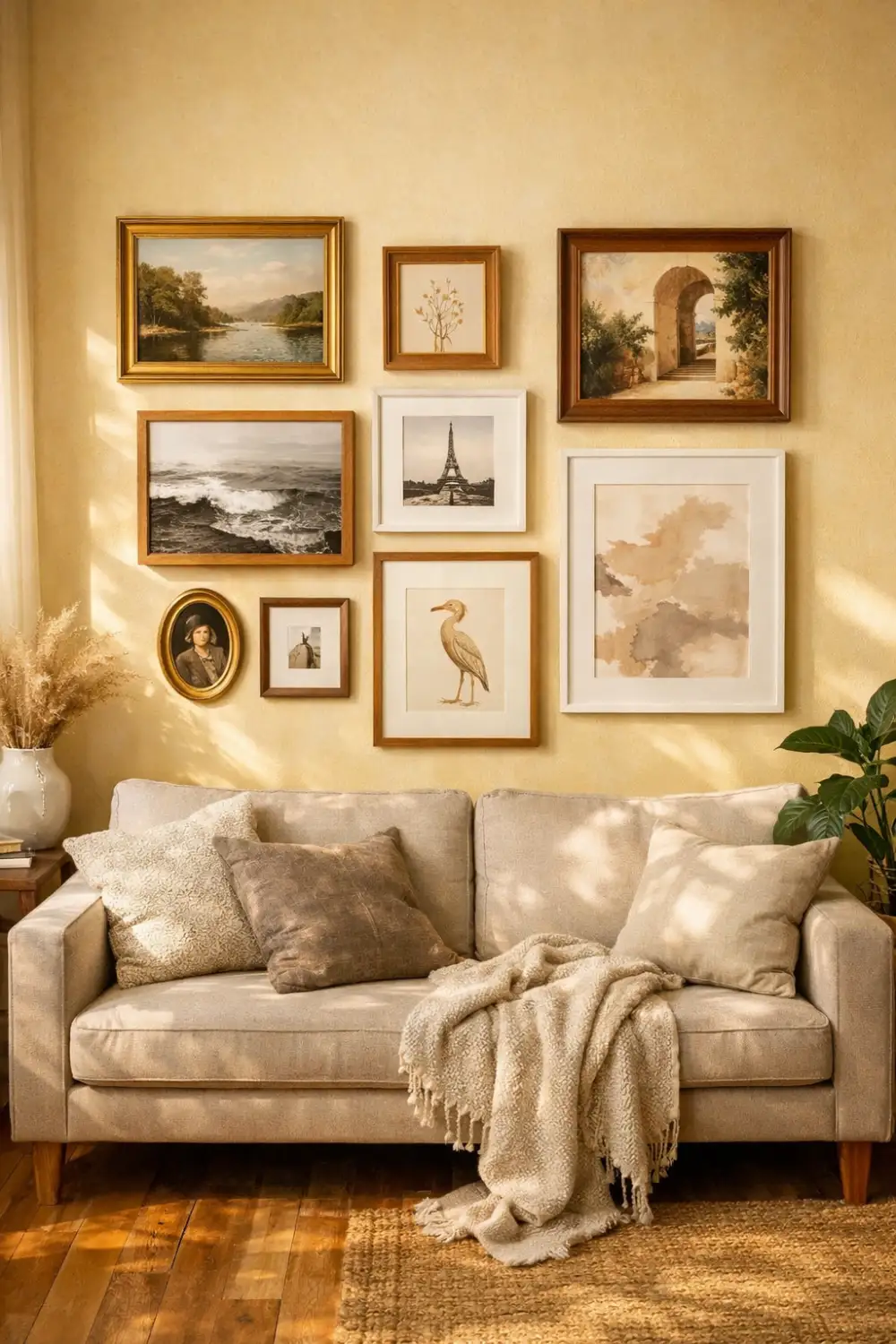 butter yellow throw pillows living room decor cozy sunny interior inspiration