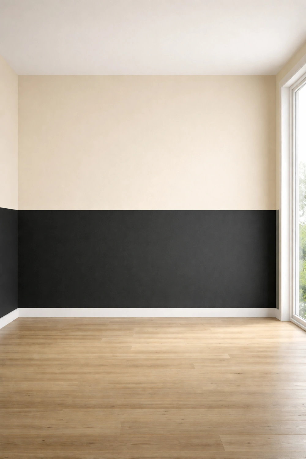 black and beige two tone wall paint idea modern luxury interior color combination stylish dark wall inspiration