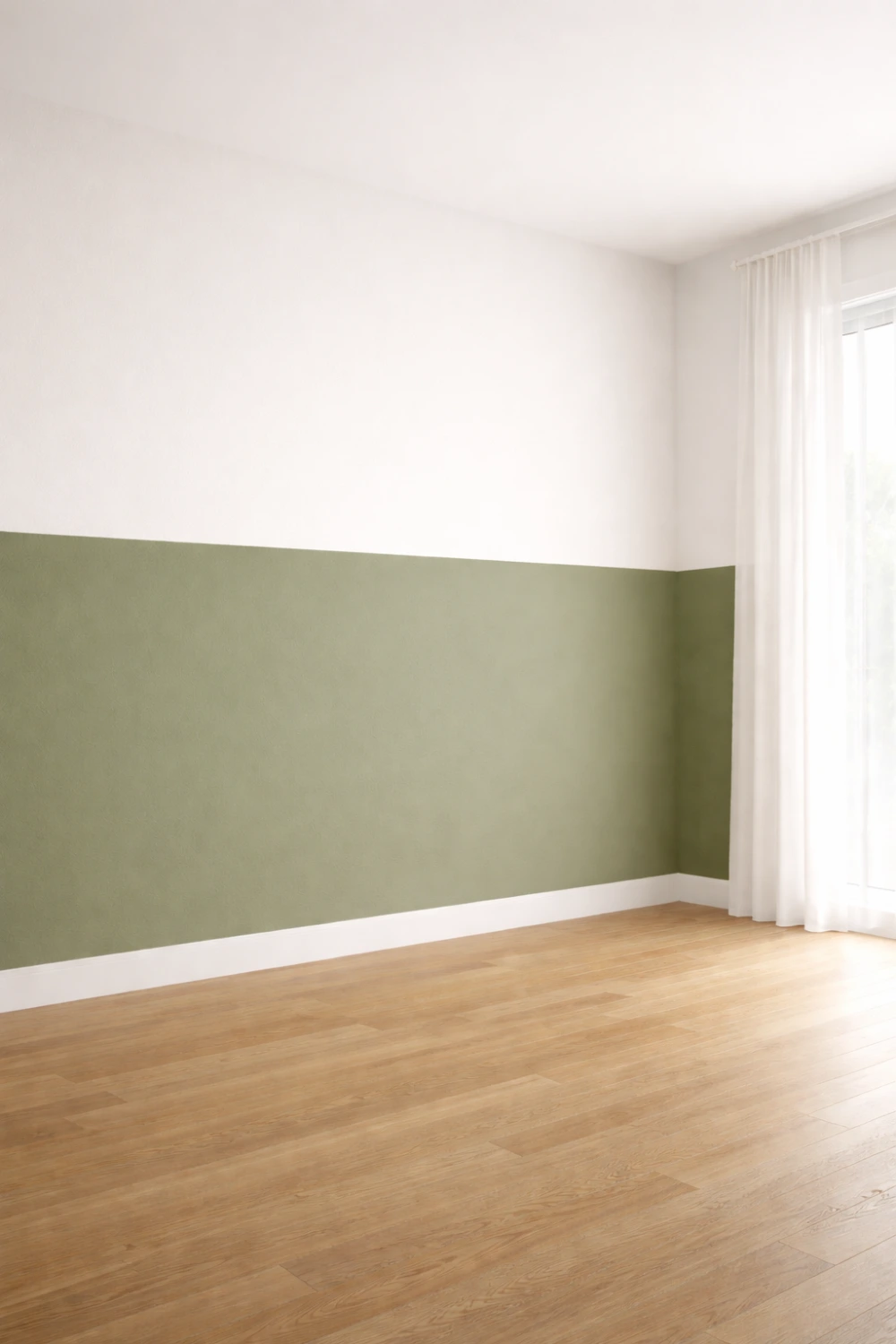 olive green and white two tone wall paint idea modern earthy interior color palette stylish room paint inspiration
