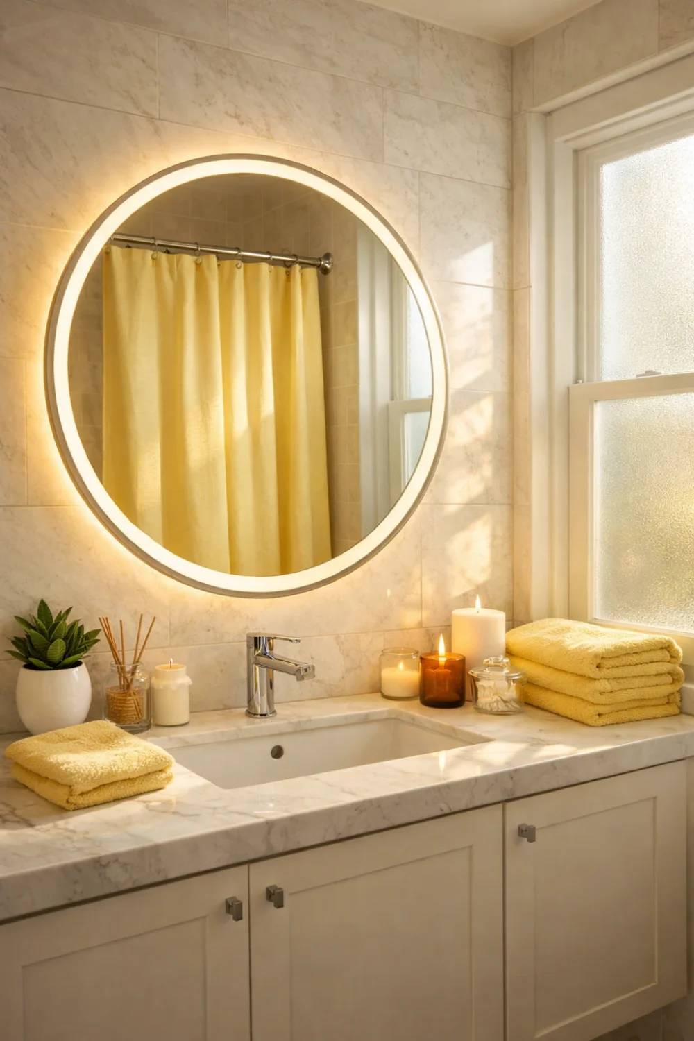 butter yellow reading nook decor cozy home library sunny interior inspiration