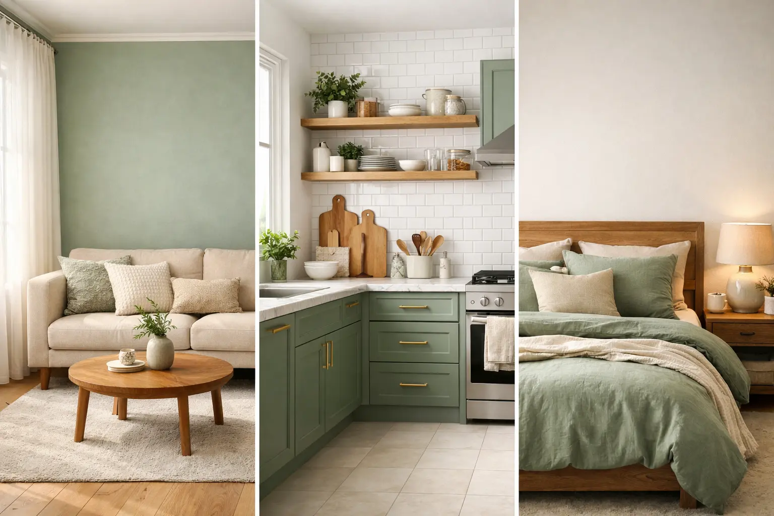 sage green decor ideas collage living room kitchen bedroom ideas modern sage green interior design inspiration calm aesthetic home styling