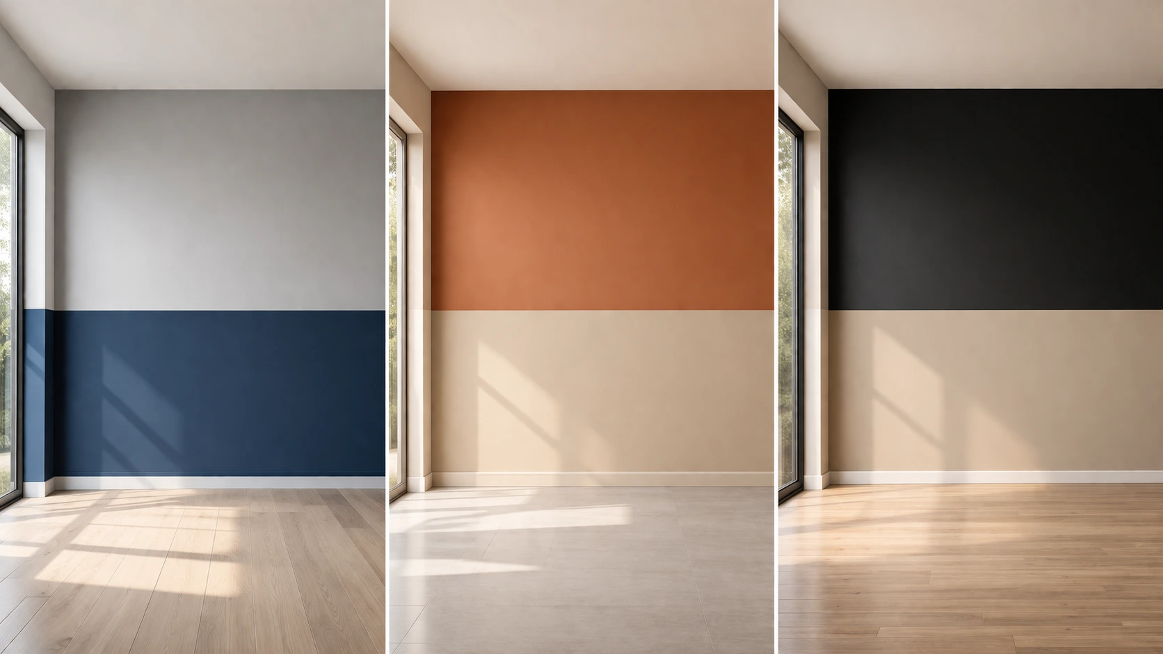 two-tone wall paint ideas collage modern interior color combinations stylish two tone wall paint inspiration trending home wall color ideas