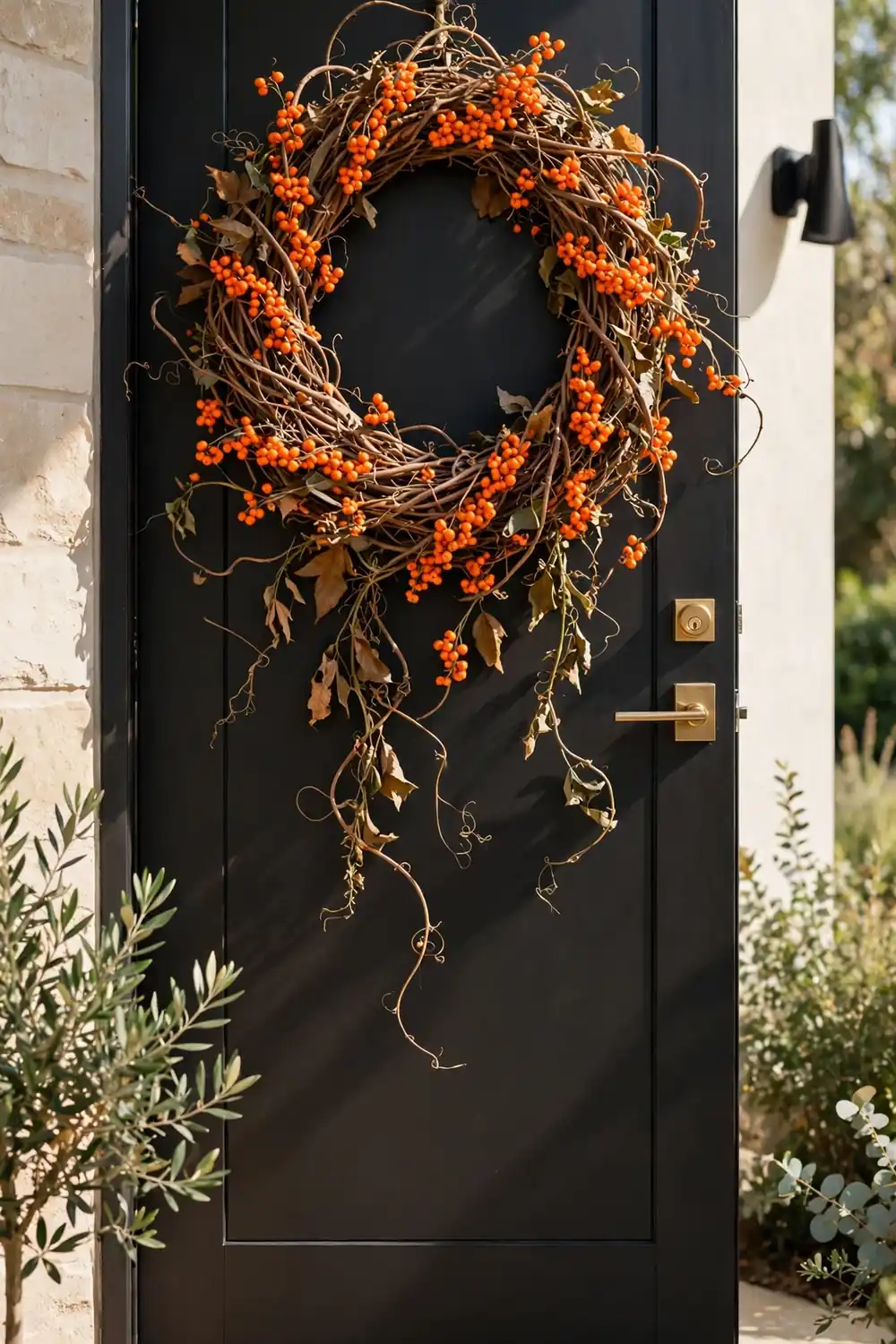 Bittersweet berry vine wreath Fall wreath ideas with a bittersweet berry vine wreath