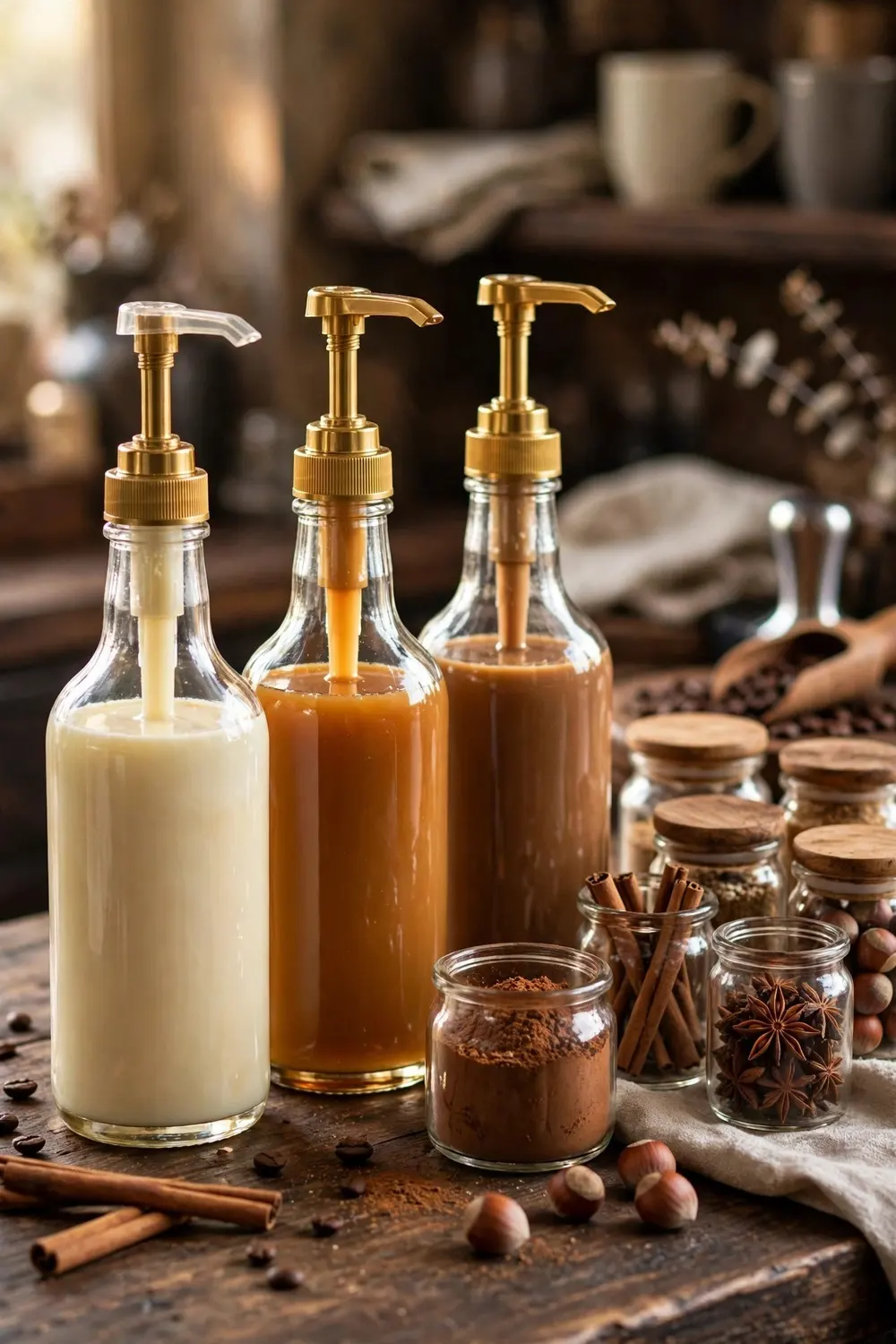 How to set up a coffee station at home with syrups and spice flavors