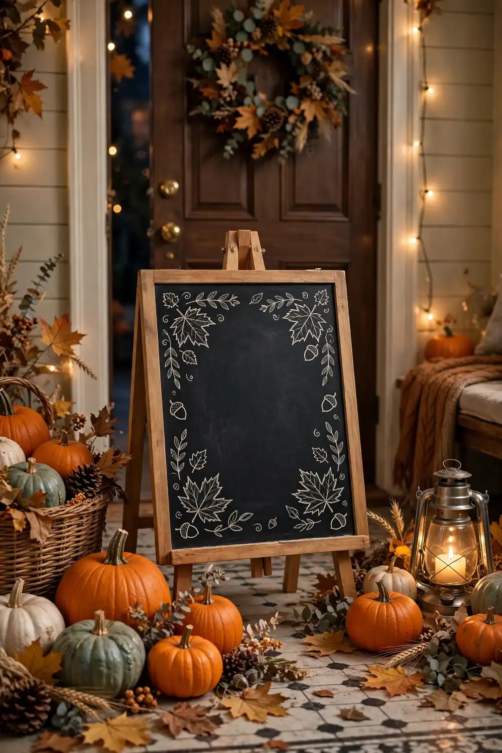 Dollar Tree Thanksgiving decor DIY give thanks chalkboard sign