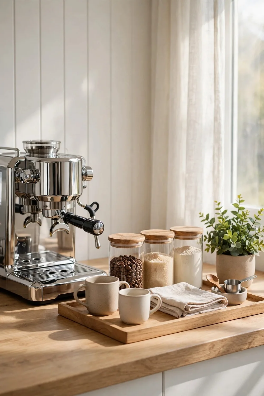 How to set up a coffee station at home kept tidy with daily routine